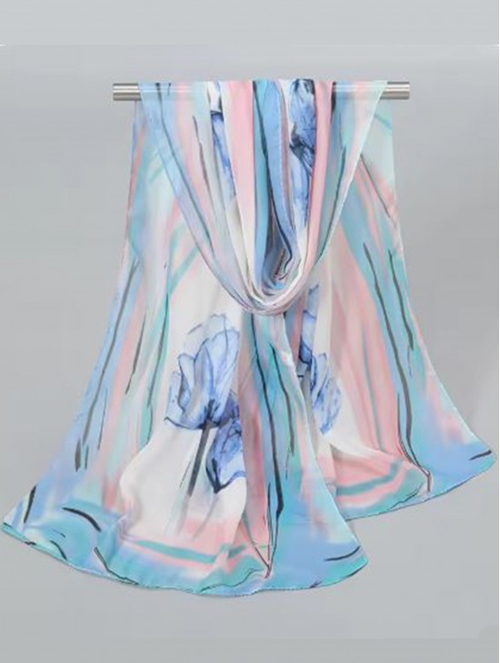 Chiffon Floral Fashion Scarf